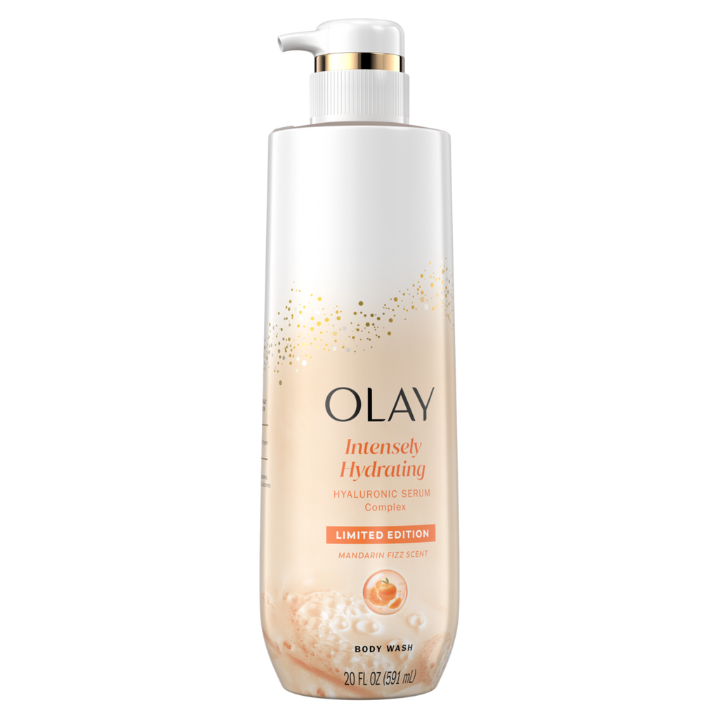 Olay Intensely Hydrating Body Wash With Hyaluronic Serum Complex Mandarin Fizz Scent - 20oz/4pk