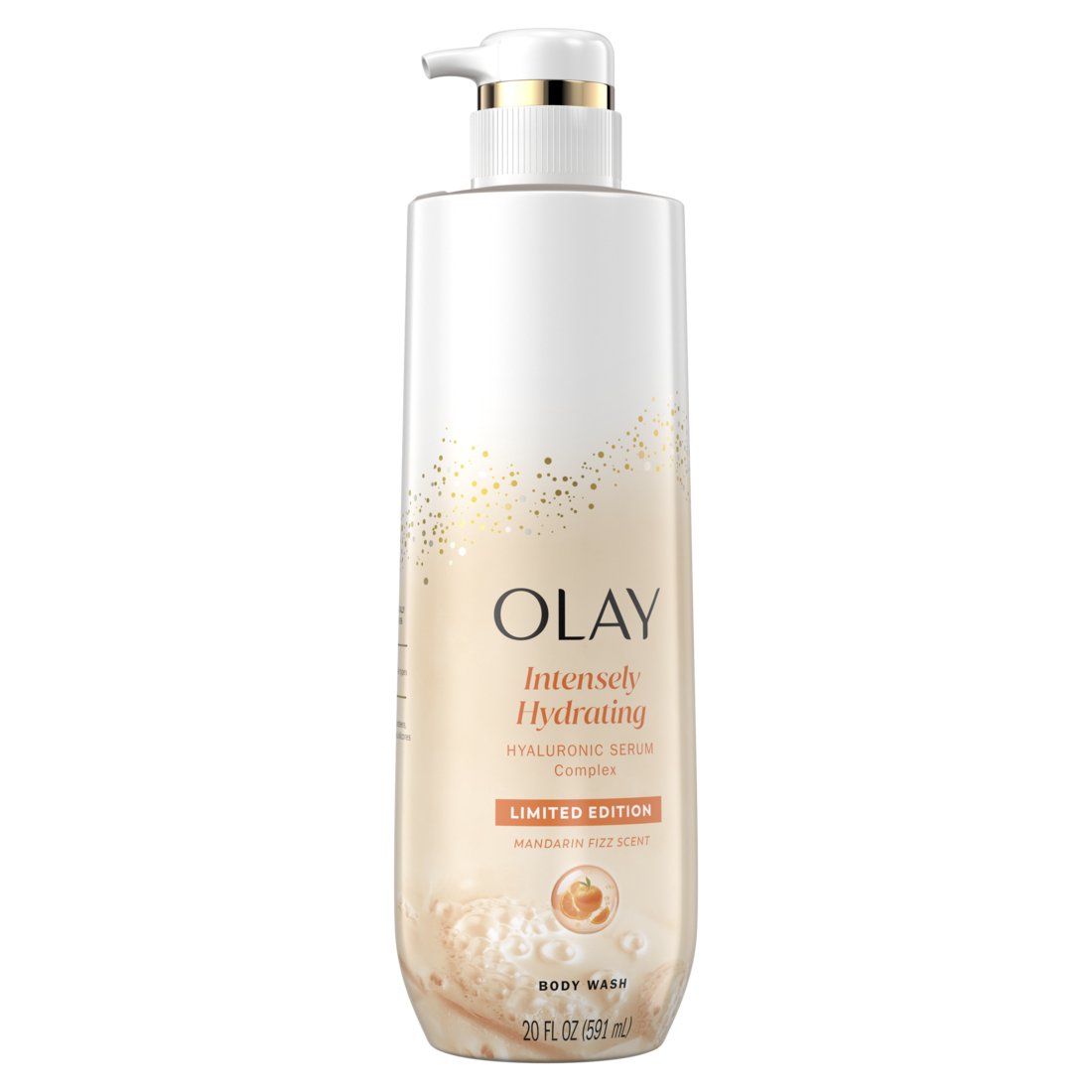 Olay Intensely Hydrating Body Wash With Hyaluronic Serum Complex Mandarin Fizz Scent - 20oz/4pk