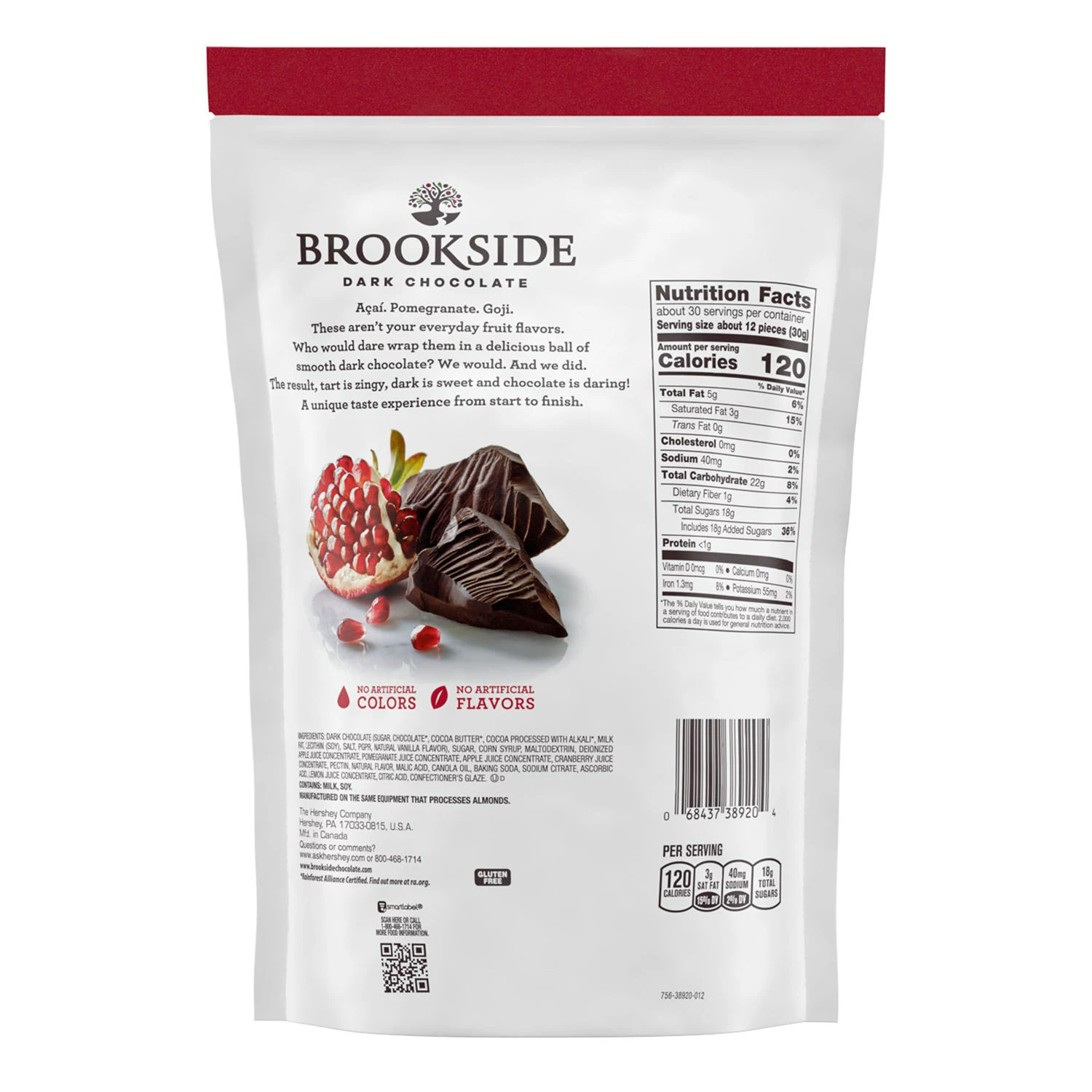 Brookside Dark Chocolate and Pomegranate Flavored Snacking Chocolate - 32oz/1pk