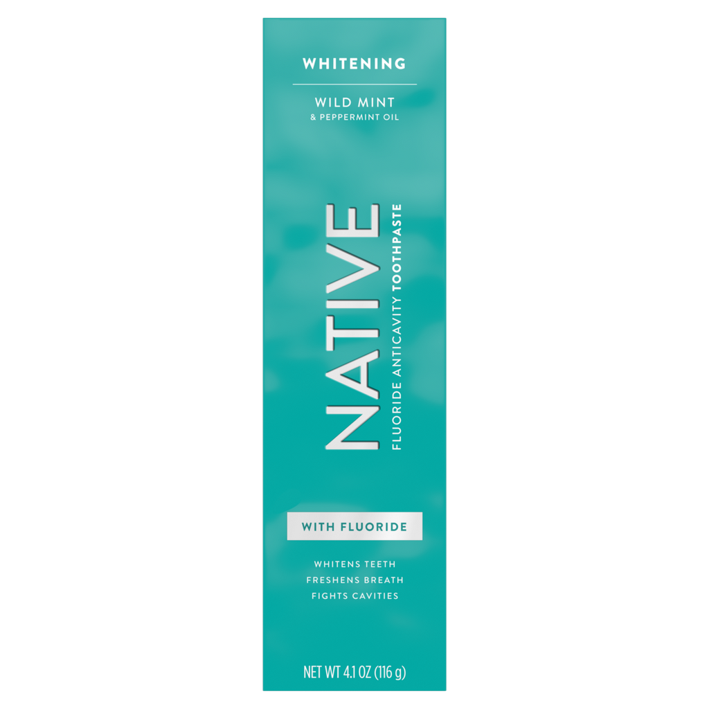 Native Whitening Wild Mint & Peppermint Oil Fluoride Toothpaste - 4.1oz/24pk
