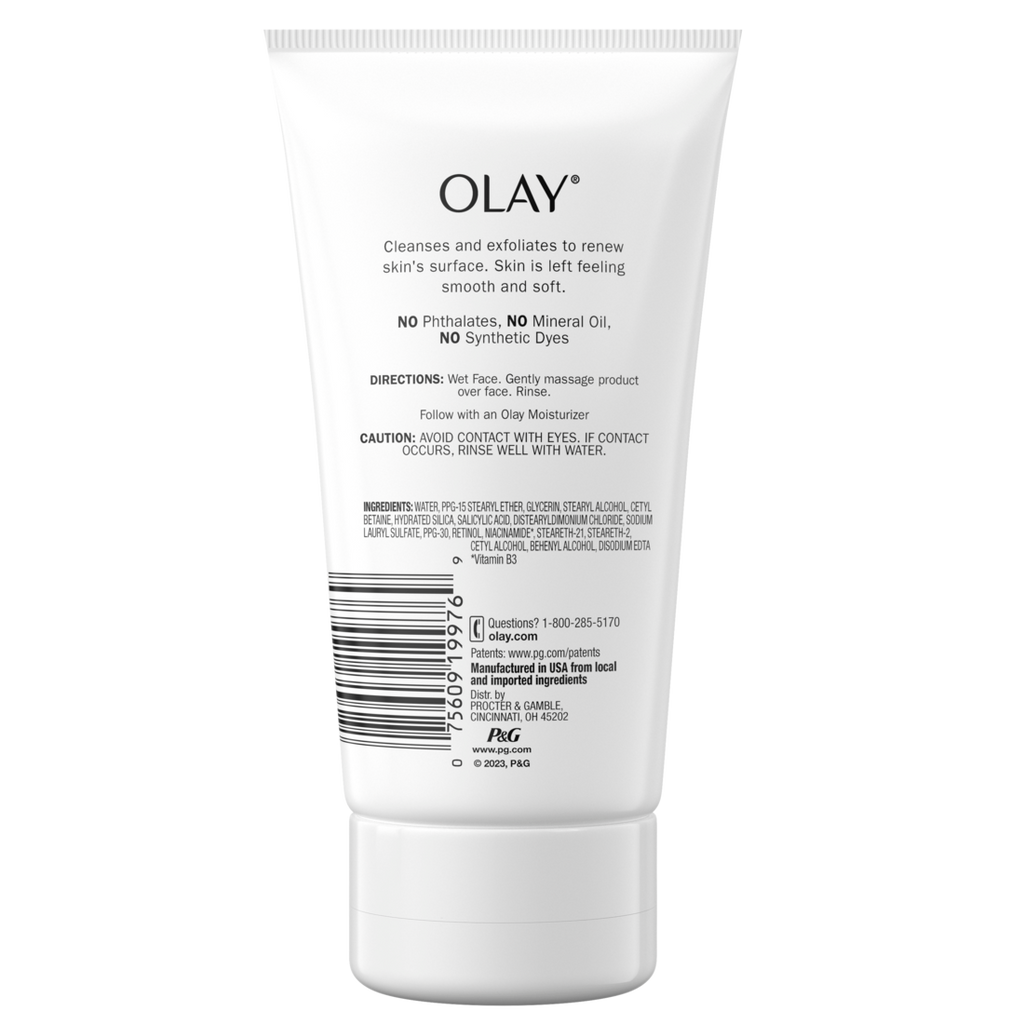 Olay Renewing Retinol Face Cleanser Fragrance Free Exfoliating Face Wash With Retinoid Complex - 5oz/12pk