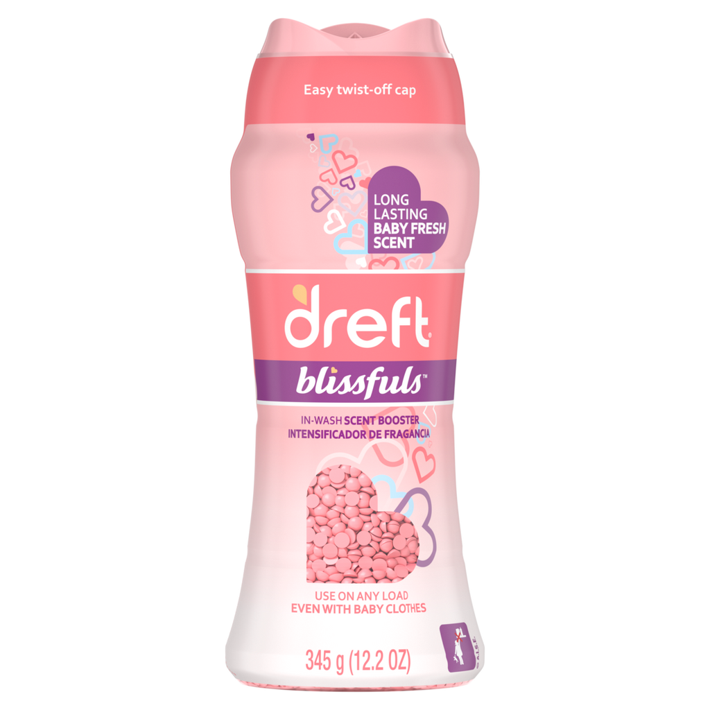 Dreft Blissfuls In-Wash Laundry Scent Booster Beads Baby Fresh Scent - 12.2oz/4pk