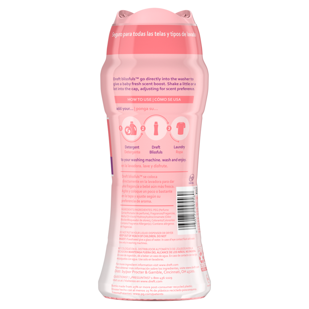 Dreft Blissfuls In-Wash Laundry Scent Booster Beads Baby Fresh Scent - 12.2oz/4pk