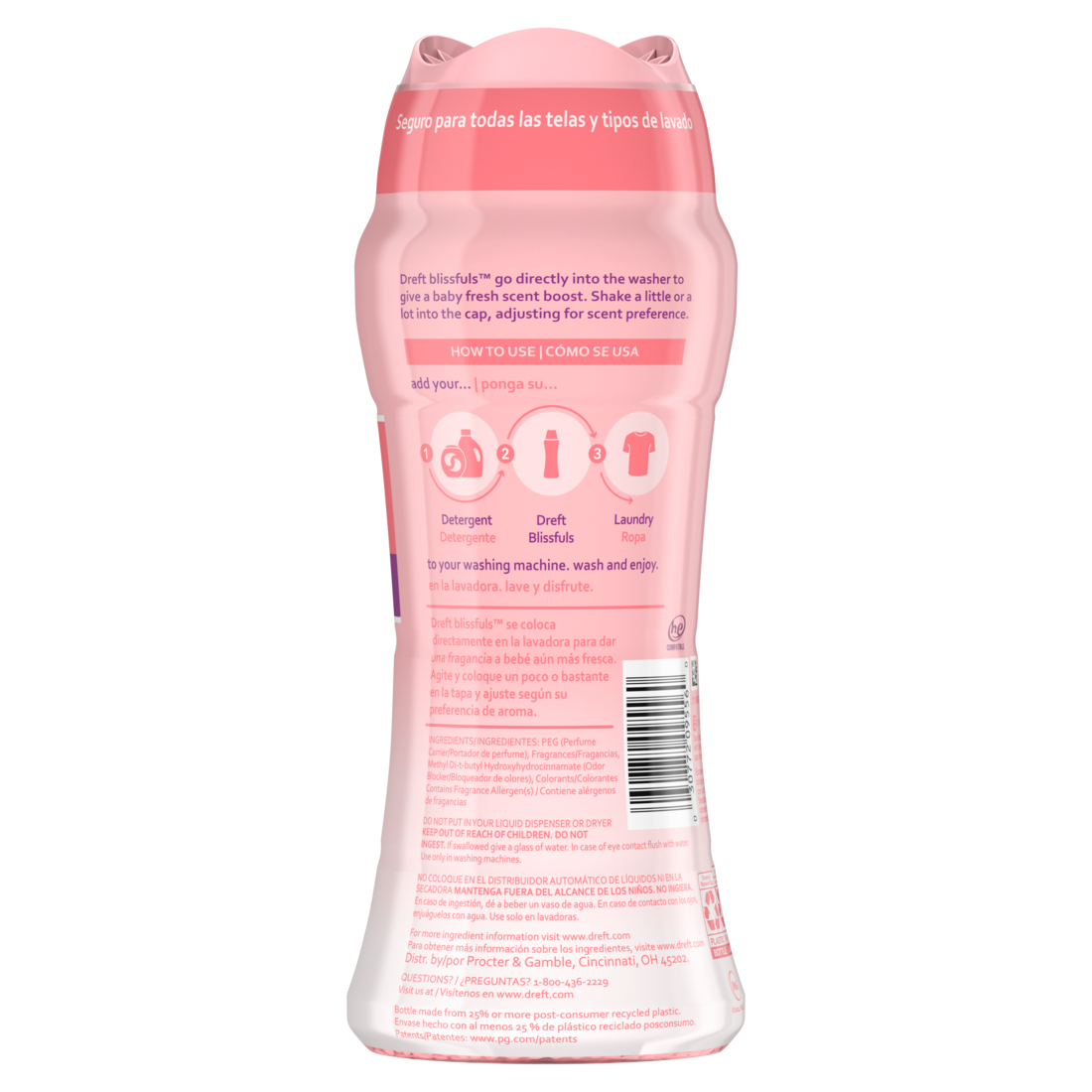 Dreft Blissfuls In-Wash Laundry Scent Booster Beads Baby Fresh Scent - 12.2oz/4pk