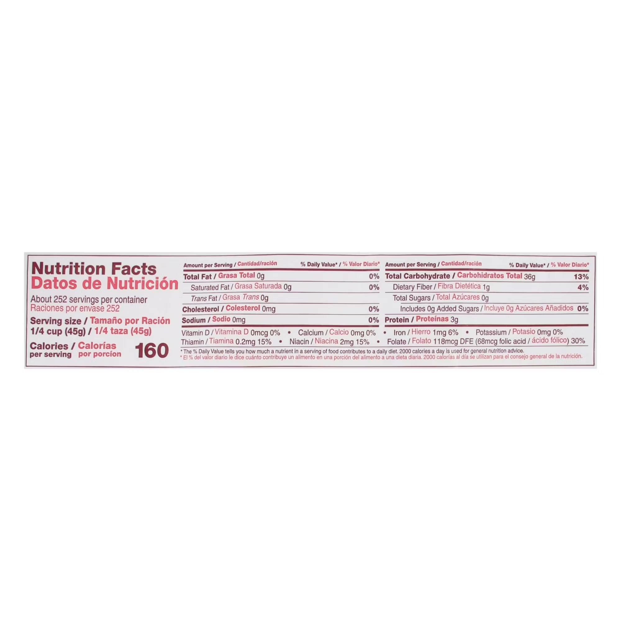 Carolina Enriched Extra Long Grain White Rice - 25lbs/1pk