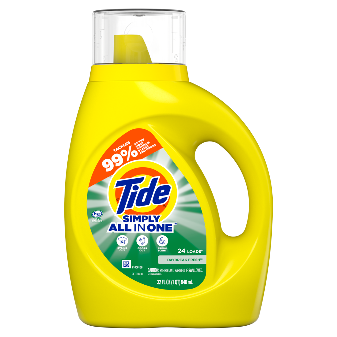 Tide Simply All-In-One Liquid Laundry Detergent Daybreak Fresh Scent 24 Loads - 32oz/6pk