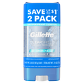 Gillette Clear Gel Antiperspirant And Deodorant For Men Artic Ice Scent Twin Pack - (2x3.8)oz/6pk