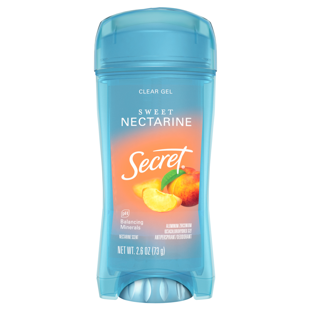 Secret Fresh Clear Gel Antiperspirant And Deodorant For Women Sweet Nectarine Scent - 2.6oz/12pk