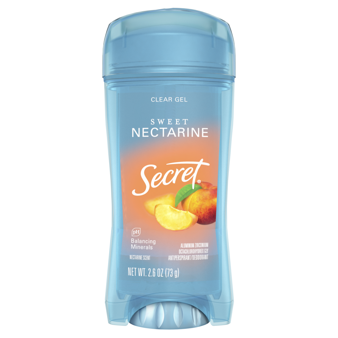 Secret Fresh Clear Gel Antiperspirant And Deodorant For Women Sweet Nectarine Scent - 2.6oz/12pk
