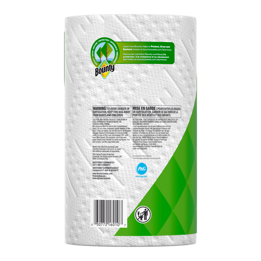 Bounty Paper Towels Select-A-Size White 1 Triple Roll 123 Sheets Per Roll - 1ct/12pk