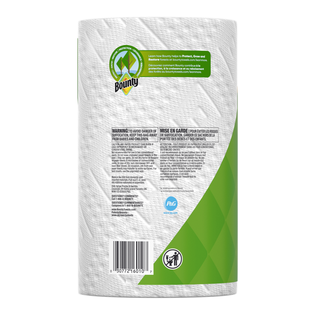 Bounty Paper Towels Select-A-Size White 1 Triple Roll 123 Sheets Per Roll - 1ct/12pk