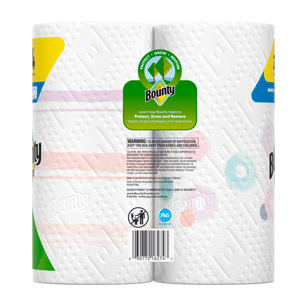 Bounty Paper Towels Select-A-Size Print Double Rolls - (2x82)ct/6pk