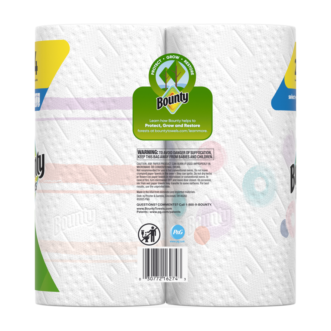 Bounty Paper Towels Select-A-Size Print Double Rolls - (2x82)ct/6pk