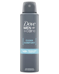 Dove Men Anti-Perspirant Spray Clean Comfort - 5.0oz/150ml/6pk