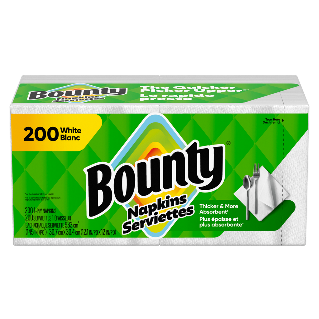 Bounty Paper Napkins White - 200ct/8pk