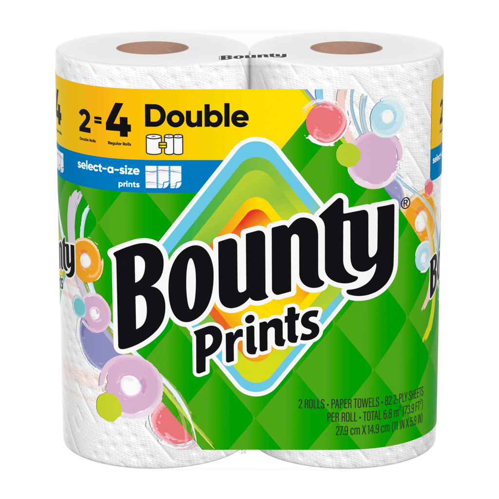 Bounty Paper Towels Select-A-Size Print Double Rolls - (2x82)ct/6pk