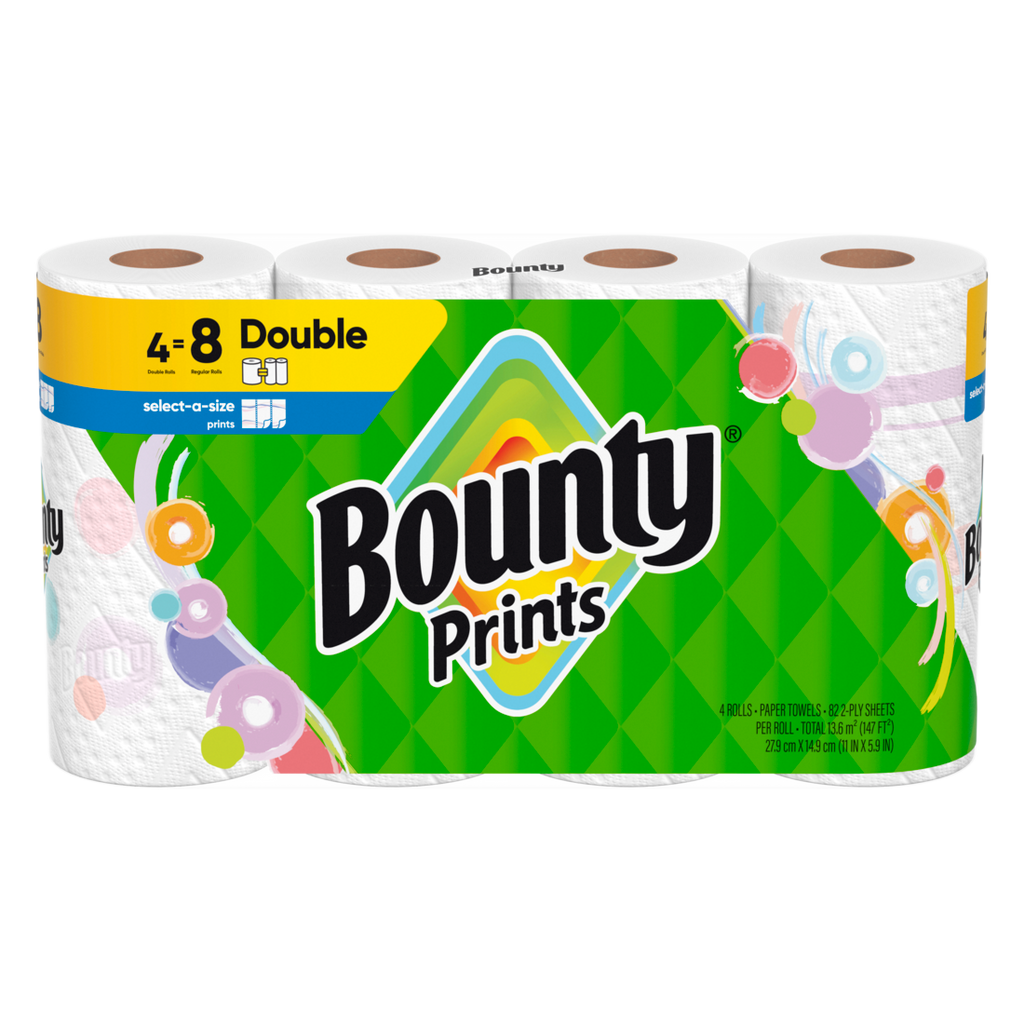 Bounty Paper Towels Select-A-Size Print Double Rolls - (4x82)ct/6pk