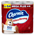 Charmin Toilet Paper Ultra Strong 12 Mega Plus Rolls 2-Ply Bath Tissue 253 Sheets Per Roll - 12ct/4pk