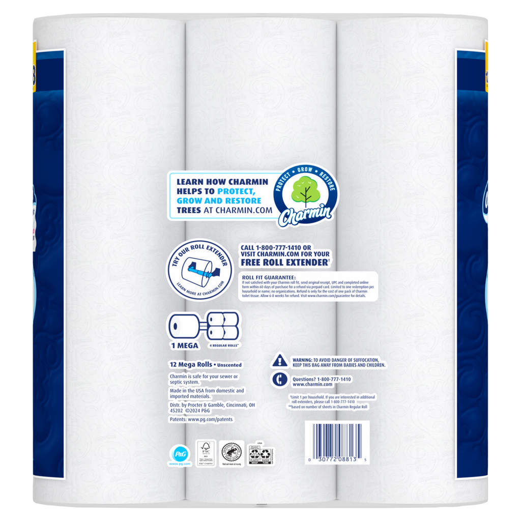 Charmin Ultra Soft Toilet Paper Mega Rolls - (12x224)ct/4pk