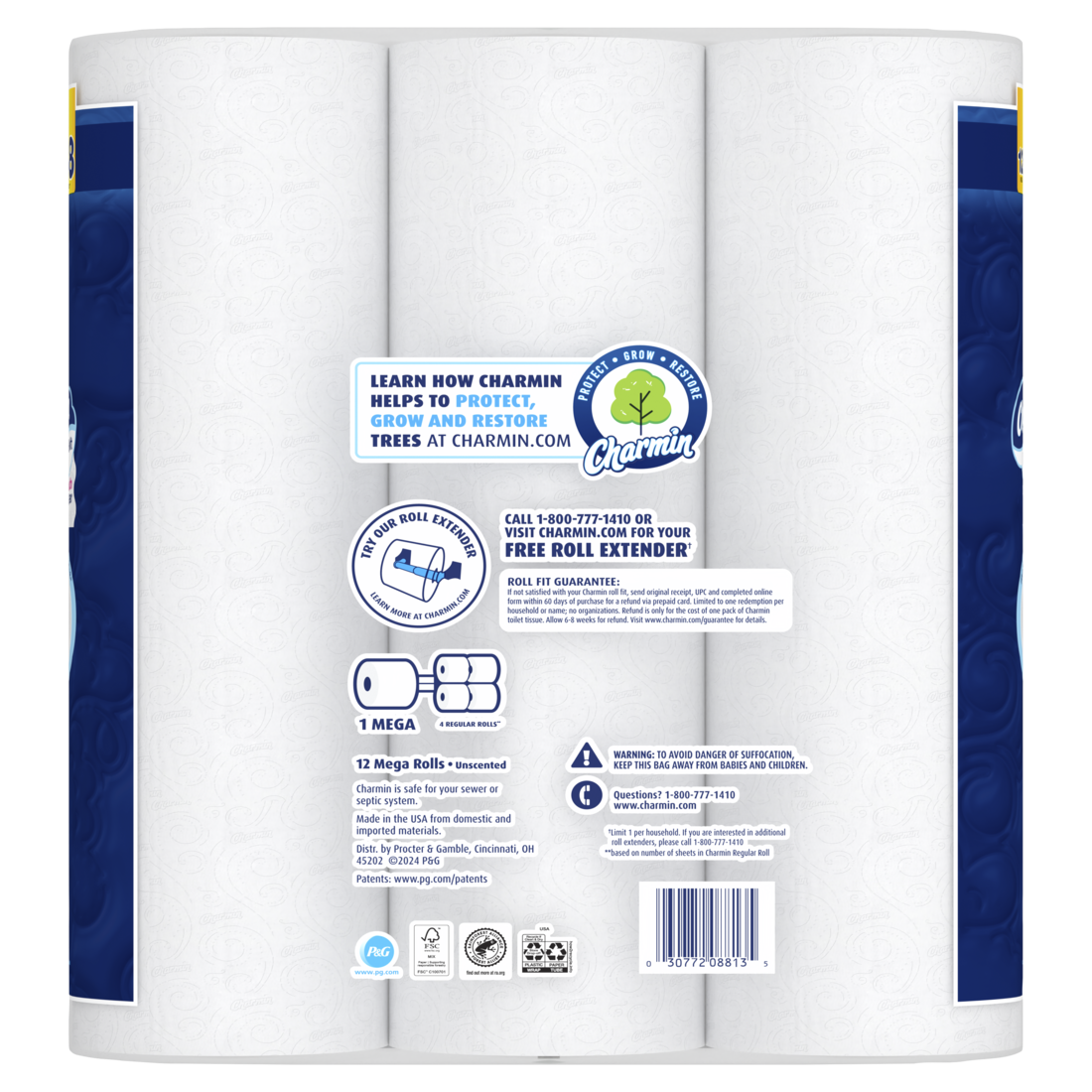 Charmin Ultra Soft Toilet Paper Mega Rolls - (12x224)ct/4pk