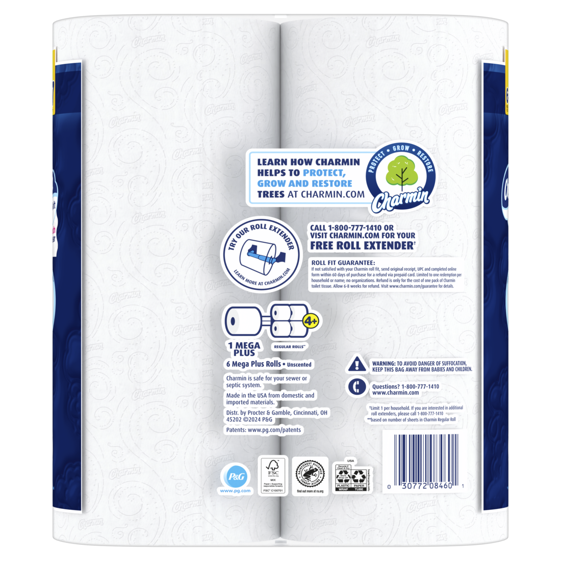 Charmin Ultra Soft Toilet Paper Mega Plus Rolls - (6x252)ct/3pk