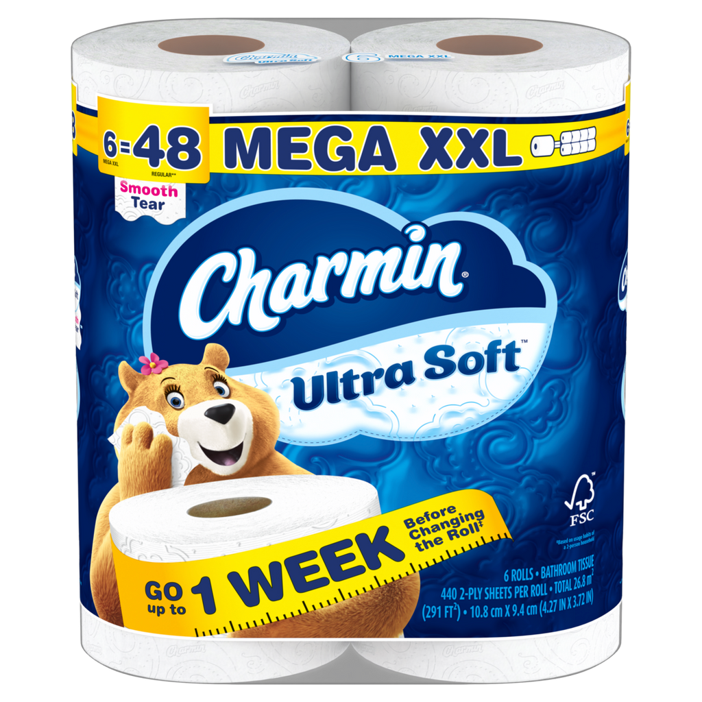 Charmin Ultra Soft Toilet Paper Mega XXL Rolls - (6x440)ct/3pk