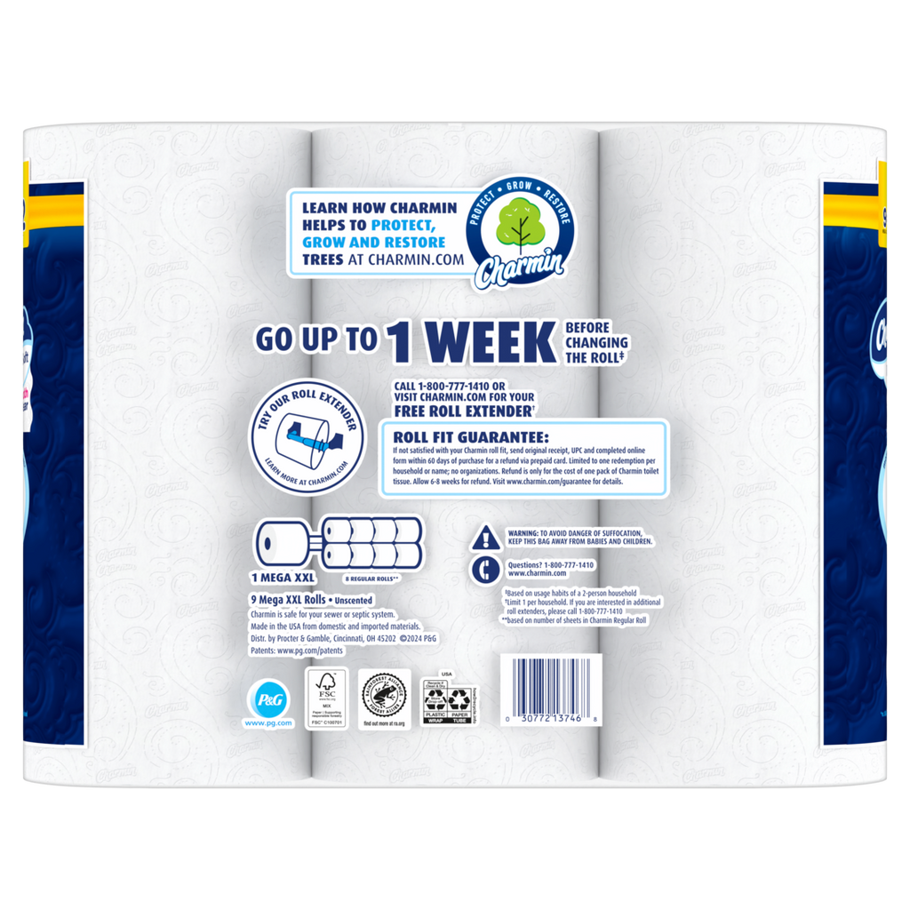 Charmin Ultra Soft Toilet Paper Mega XXL Rolls - (9x440)ct/2pk