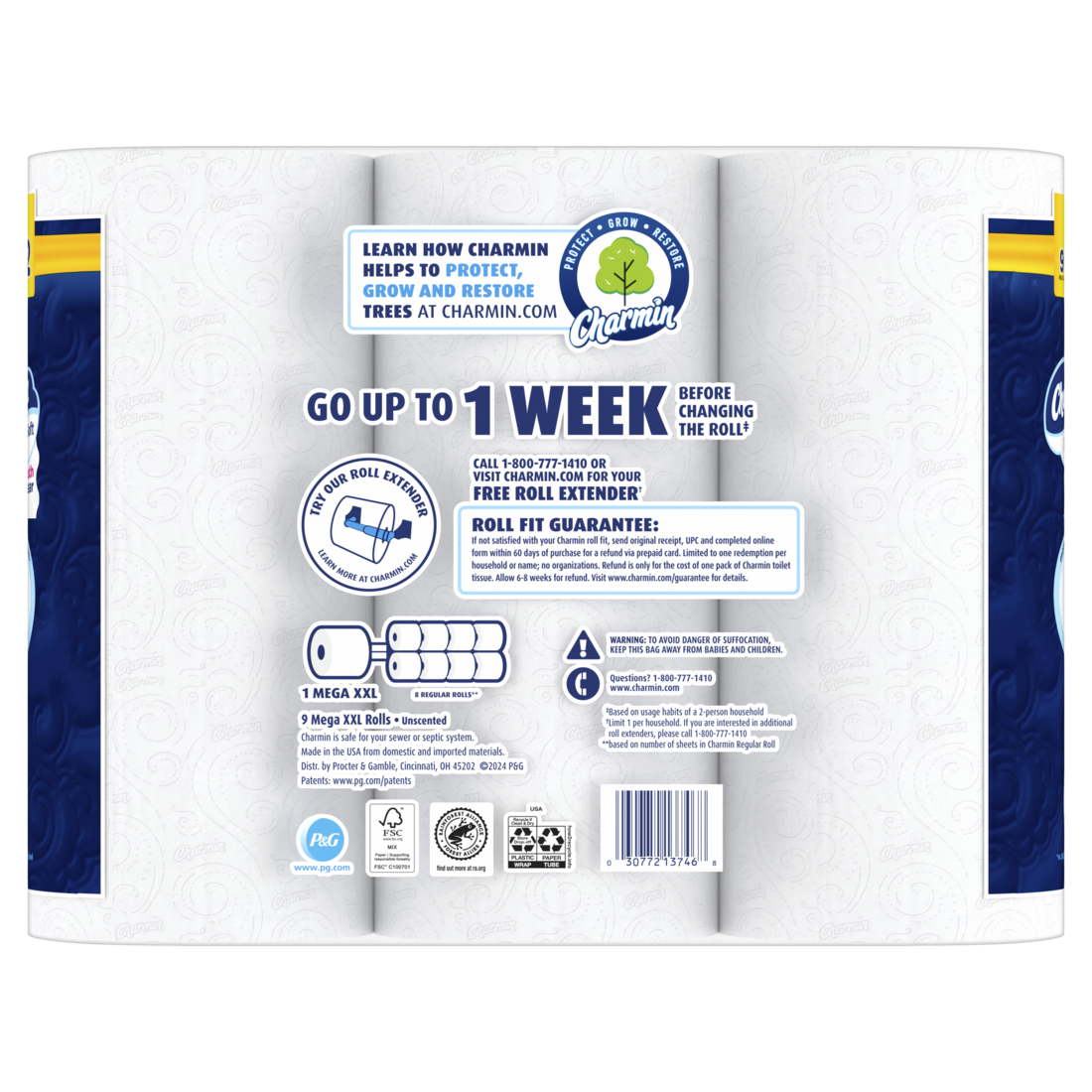 Charmin Ultra Soft Toilet Paper Mega XXL Rolls - (9x440)ct/2pk