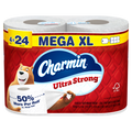 Charmin Toilet Paper Ultra Strong 4 Mega XL Rolls 2-Ply Bath Tissue 330 Sheets Per Roll - 4ct/6pk