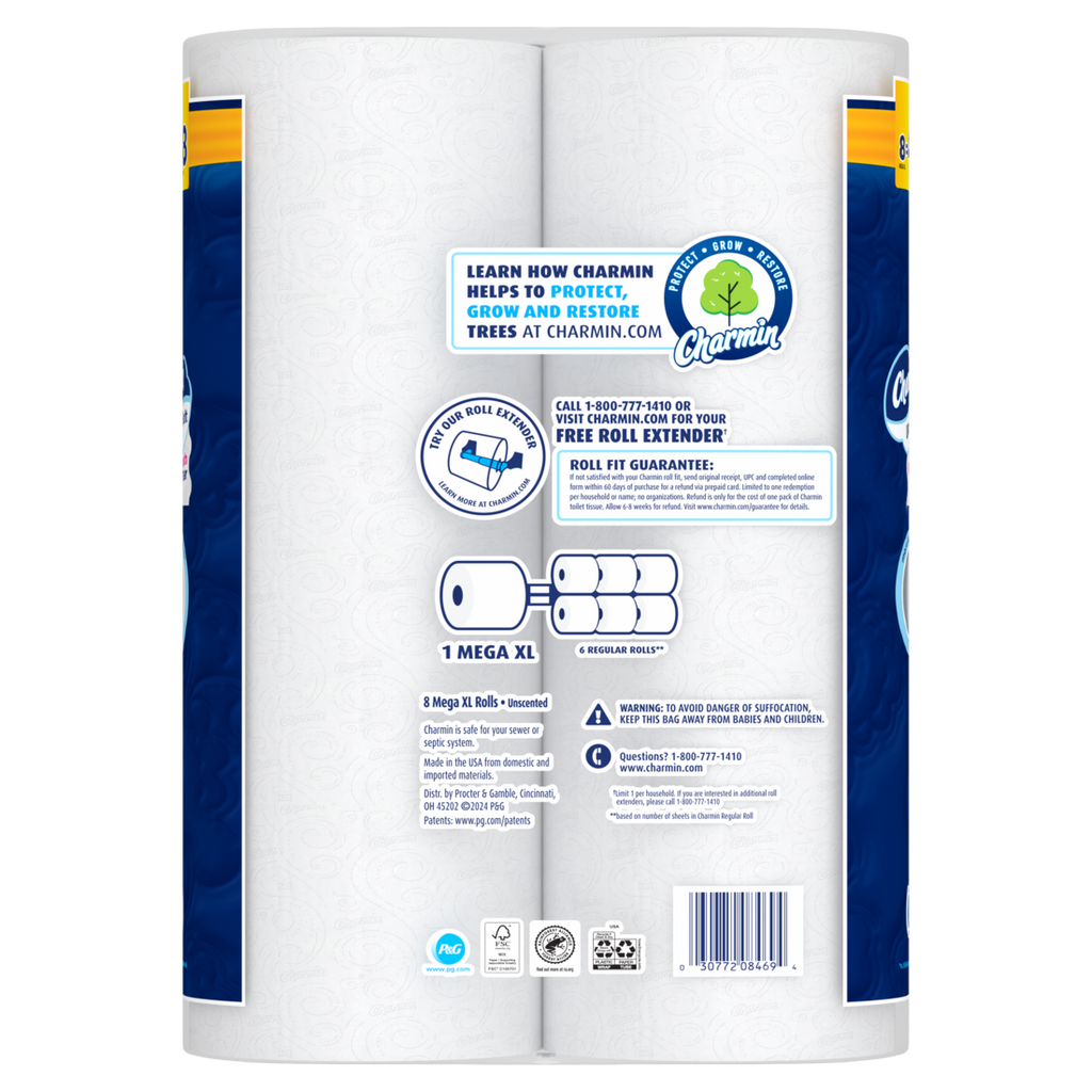 Charmin Ultra Soft Toilet Paper Mega XL Rolls - (8x336)ct/3pk