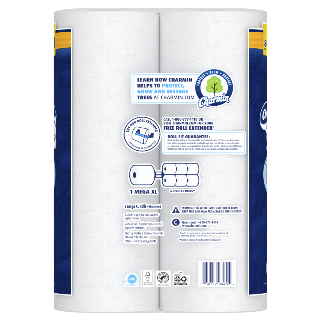 Charmin Ultra Soft Toilet Paper Mega XL Rolls - (8x336)ct/3pk