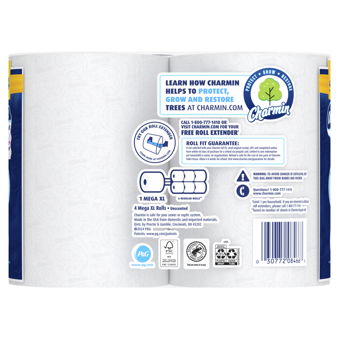 Charmin Ultra Soft Toilet Paper Mega XL Rolls - (4x336)ct/6pk