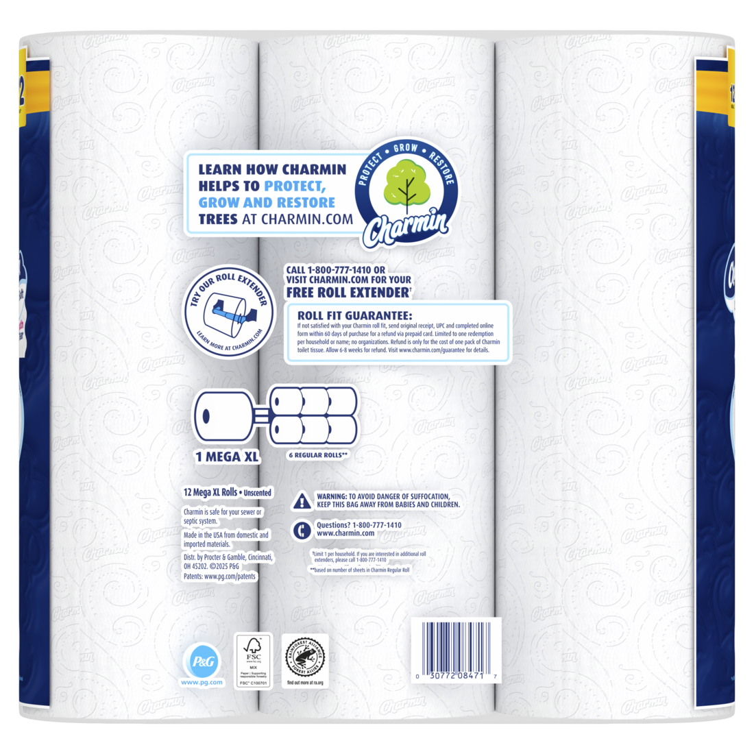 Charmin Ultra Soft Toilet Paper Mega XL Rolls - (12x336)ct/4pk