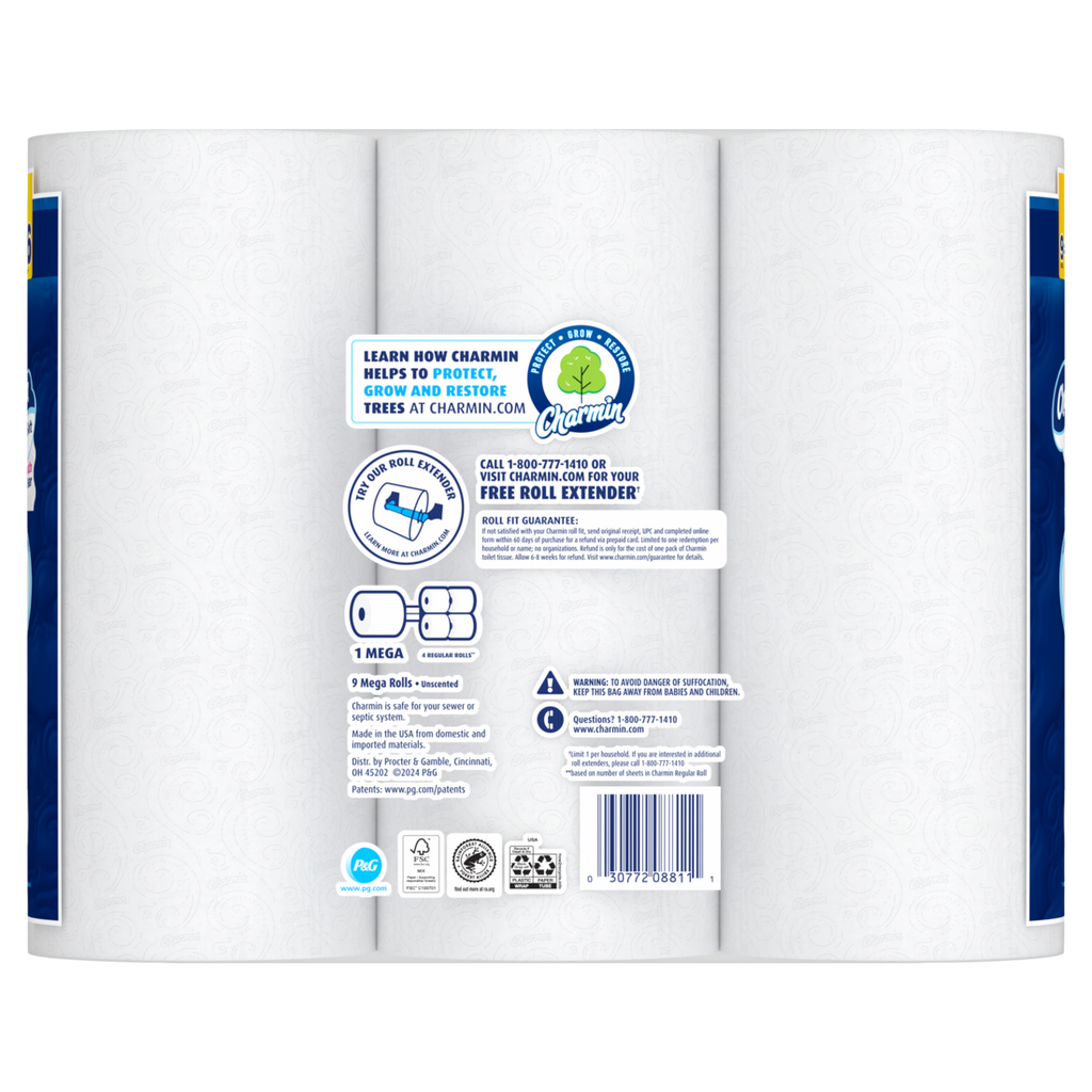 Charmin Ultra Soft Toilet Paper Mega Rolls - (9x224)ct/4pk