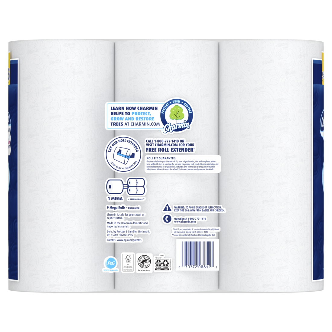 Charmin Ultra Soft Toilet Paper Mega Rolls - (9x224)ct/4pk