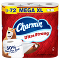 Charmin Toilet Paper Ultra Strong 12 Mega XL Rolls 2-Ply Bath Tissue 330 Sheets Per Roll - 12ct/4pk