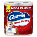 Charmin Toilet Paper Ultra Strong 6 Mega Plus Rolls 2-Ply Bath Tissue 253 Sheets Per Roll - 6ct/3pk