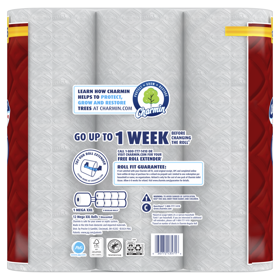 Charmin Toilet Paper Ultra Strong 12 Mega XXL Rolls 2-Ply Bath Tissue 440 Sheets Per Roll - 12ct/2pk