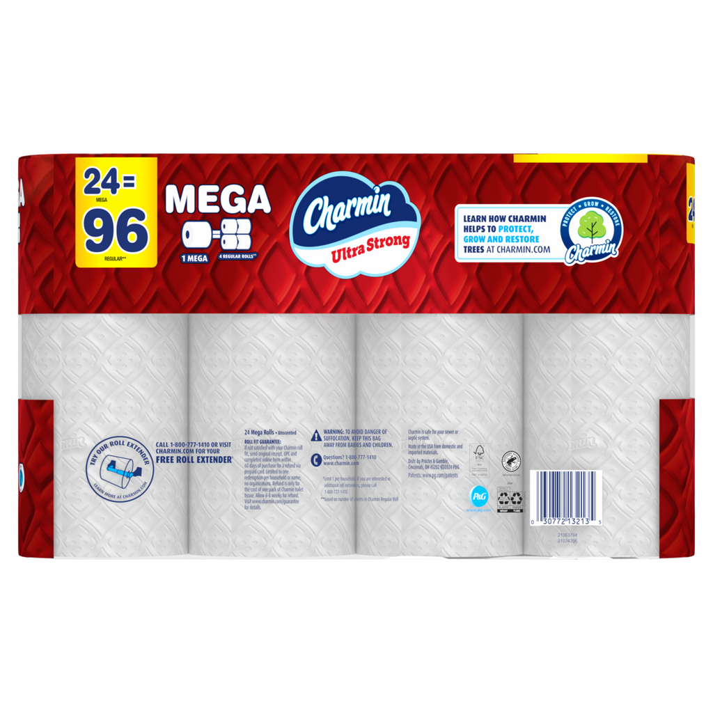 Charmin Ultra Strong Toilet Paper Mega Rolls 220 sheets per roll - 24ct/1pk