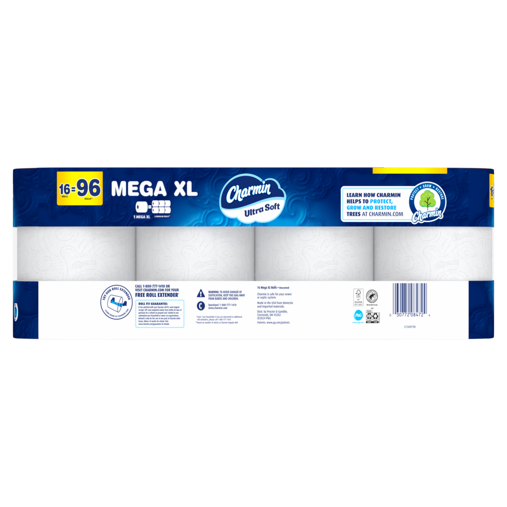 Charmin Ultra Soft Toilet Paper Mega XL Rolls 336 sheets per roll - 16ct/1pk