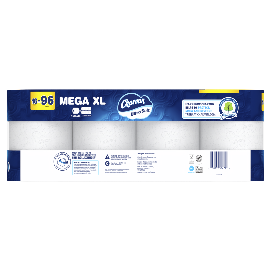 Charmin Ultra Soft Toilet Paper Mega XL Rolls 336 sheets per roll - 16ct/1pk