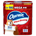 Charmin Toilet Paper Ultra Strong 24 Mega Rolls 2-Ply Bath Tissue 220 Sheets Per Roll - 24ct/1pk
