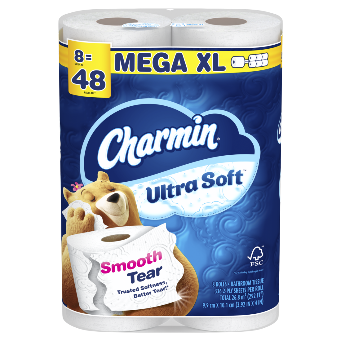 Charmin Ultra Soft Toilet Paper Mega XL Rolls - (8x336)ct/3pk