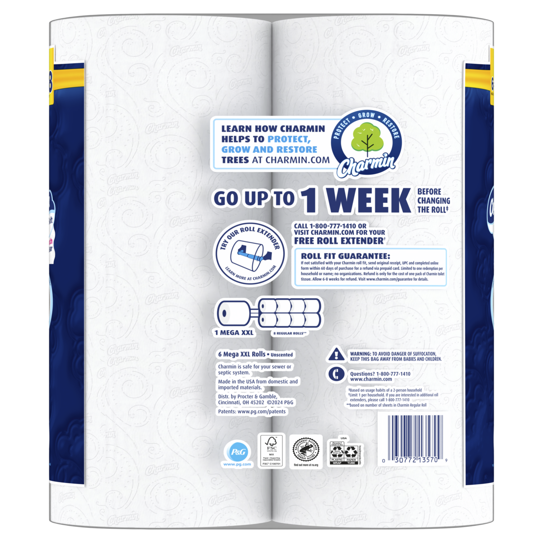 Charmin Ultra Soft Toilet Paper Mega XXL Rolls - (6x440)ct/3pk