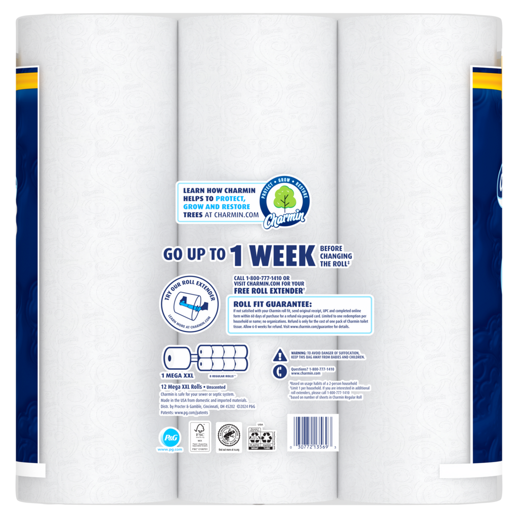 Charmin Ultra Soft Toilet Paper Mega XXL Rolls - (12x440)ct/2pk