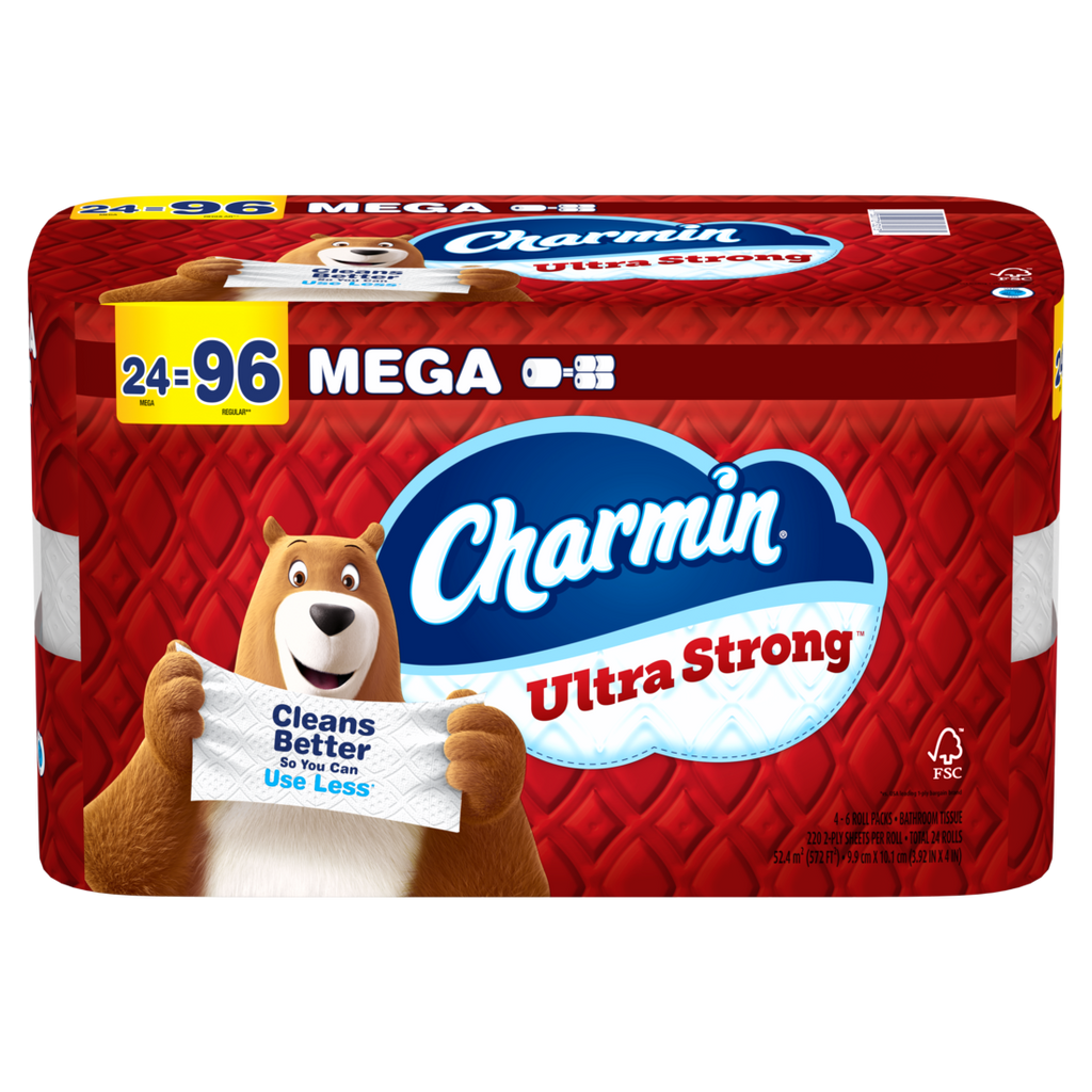 Charmin Ultra Strong Toilet Paper Mega Rolls 220 sheets per roll - 24ct/1pk