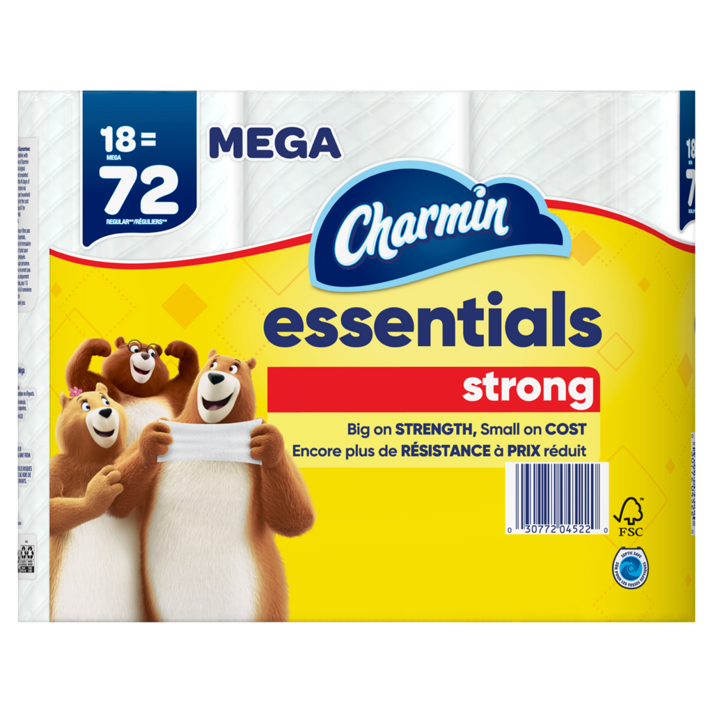 Charmin Essentials Strong Toilet Paper 18 Mega Rolls 429 Sheets Per Roll - 18ct/1pk