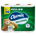 Charmin Toilet Paper Ultra Gentle 9 Mega Rolls 2-Ply Bath Tissue 231 Sheets Per Roll - 9ct/4pk