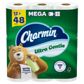 Charmin Toilet Paper Ultra Gentle 12 Mega Rolls 2-Ply Bath Tissue 231 Sheets Per Roll - 12ct/4pk