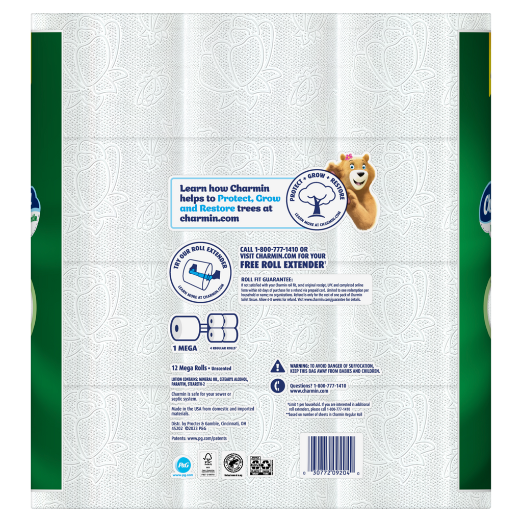 Charmin Toilet Paper Ultra Gentle 12 Mega Rolls 2-Ply Bath Tissue 231 Sheets Per Roll - 12ct/4pk